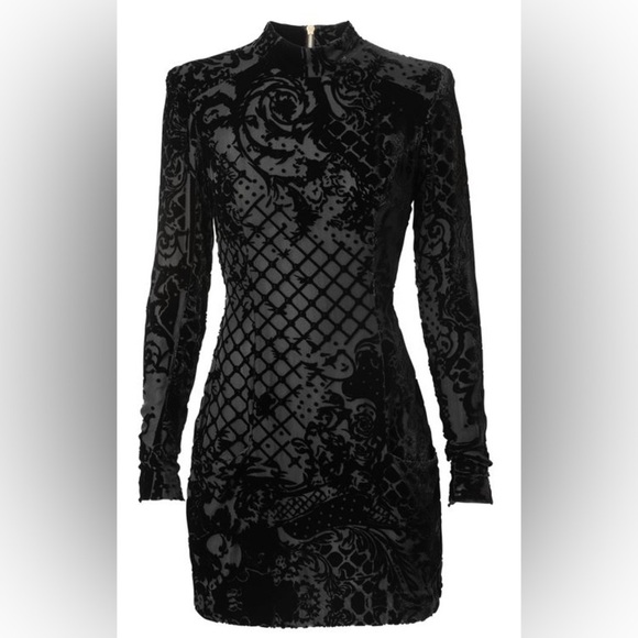 Balmain x H&M Silk Black Mini Dress 4 - Picture 3 of 12